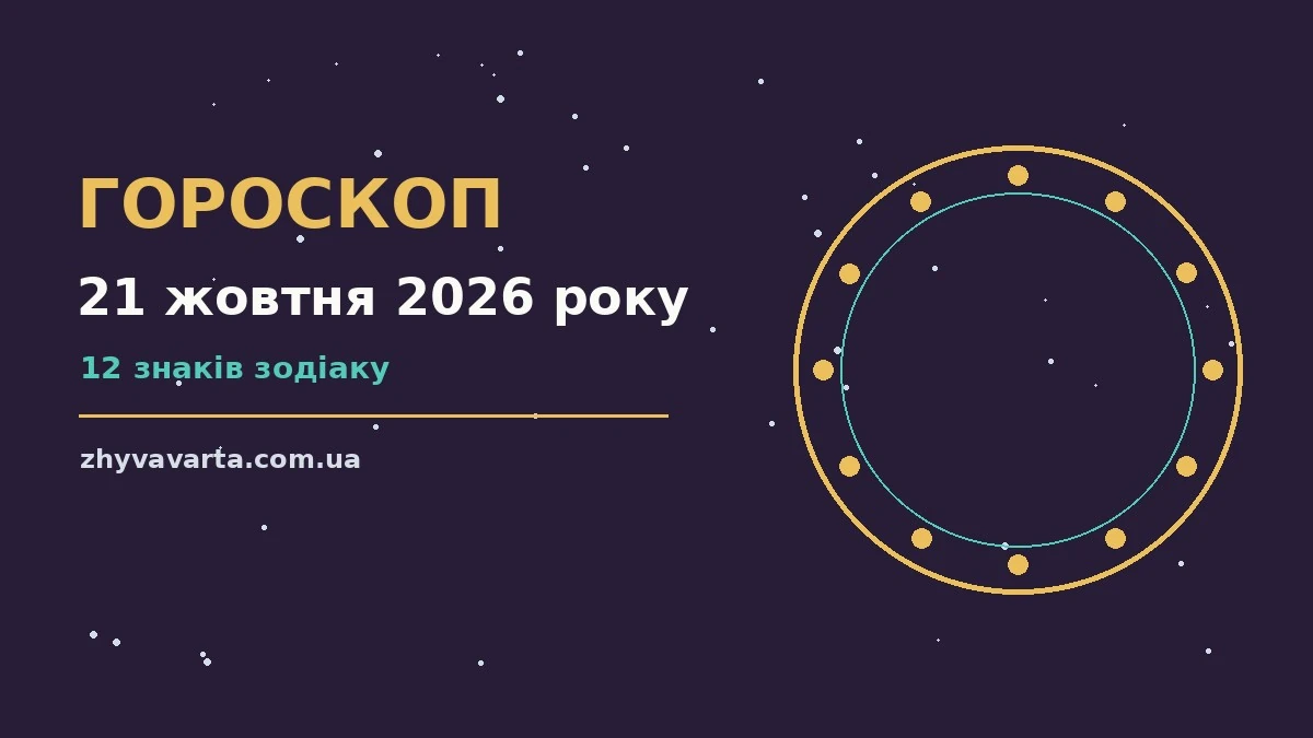 Гороскоп на 21 жовтня 2026 року: настрій, плани і поради для кожного знака Зодіаку