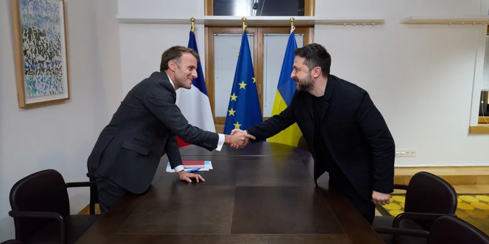 Зустріч президента України Володимира Зеленського з президентом Франції Еммануелем Макроном у Брюсселі в межах саміту